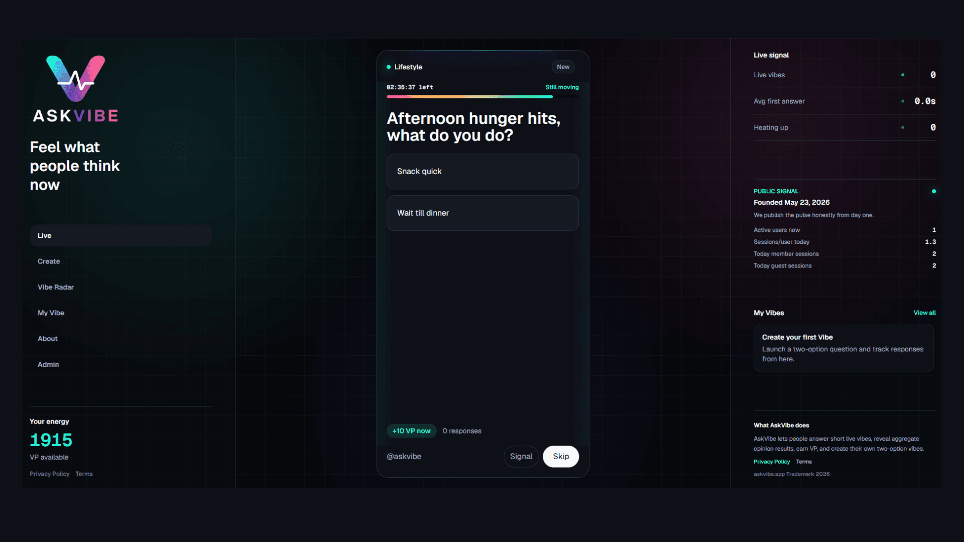 AskVibe App